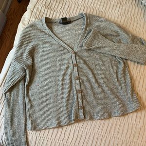 Gray vneck sweater
